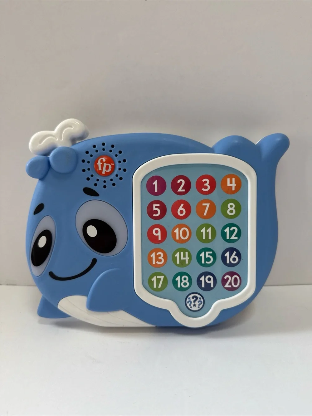 Fisher-Price Blue Whale Number Learning Toy tested and works lights and voice